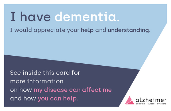 Helpcard for people with dementia